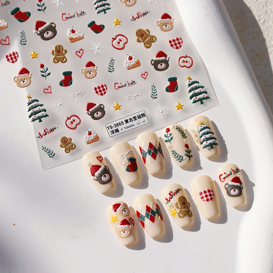 Cute Christmas Bear & Gingerbr – обзор и цена Nail Art Xmas Design