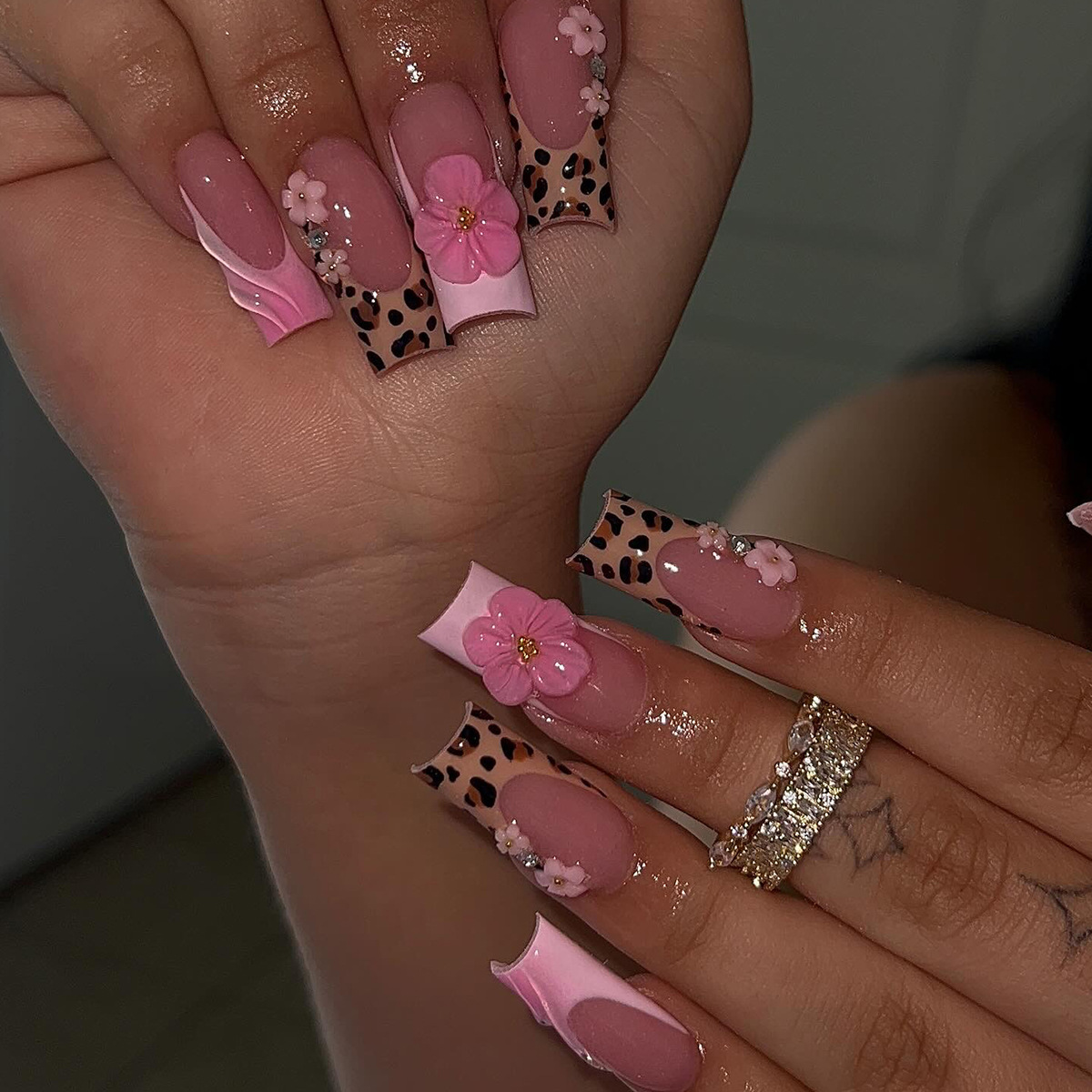 3D three-dimensional peach blo – обзор и цена Nail Art Leopard