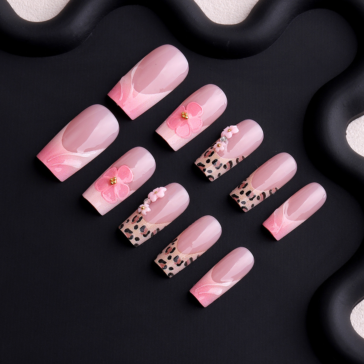 3D three-dimensional peach blo – обзор и цена Nail Art Leopard