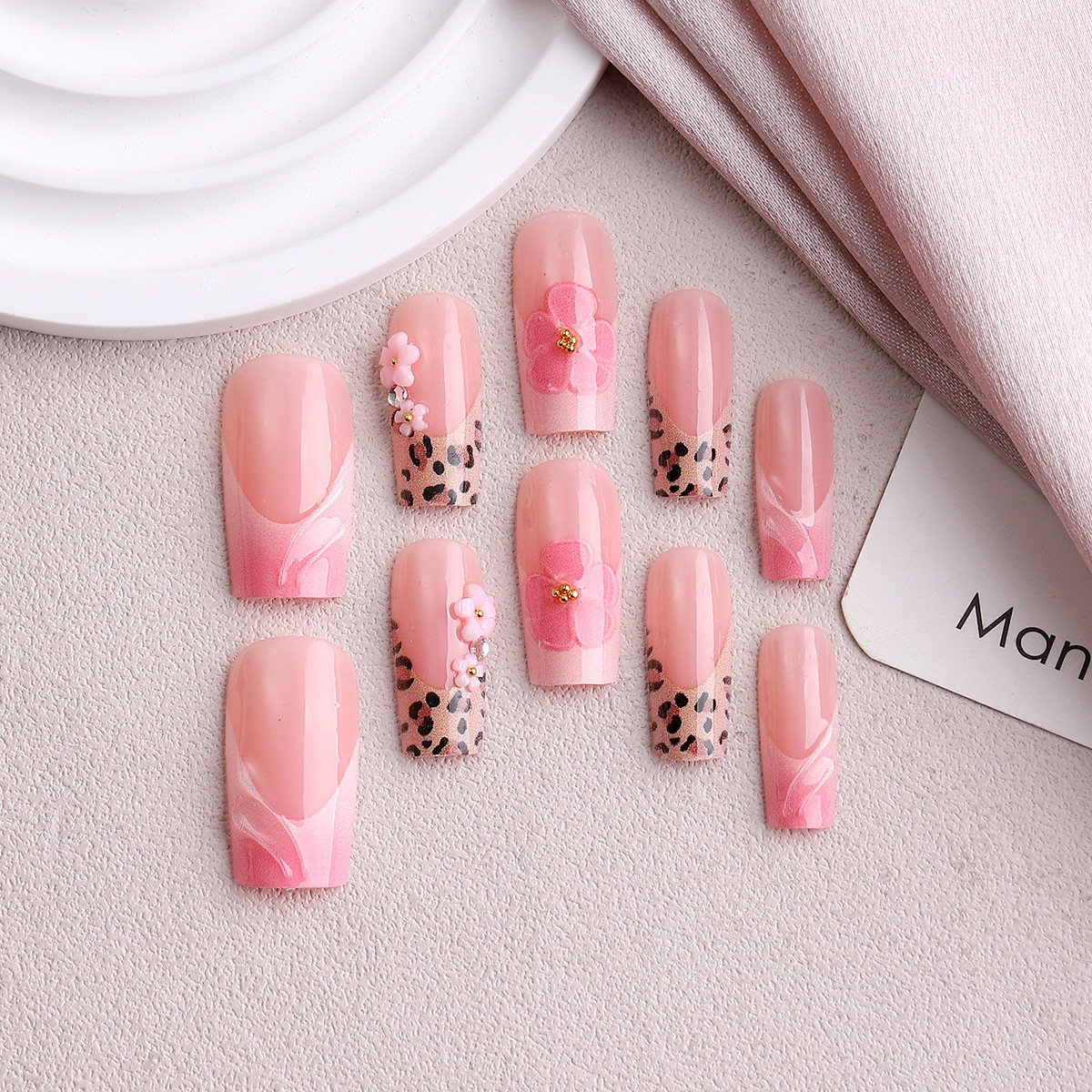 3D three-dimensional peach blo – обзор и цена Nail Art Leopard