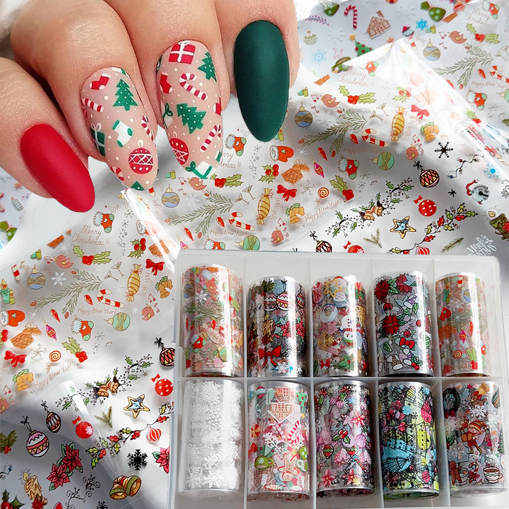 10 Rolls Christmas Nail Art Fo – обзор и цена Nail Art Xmas Design