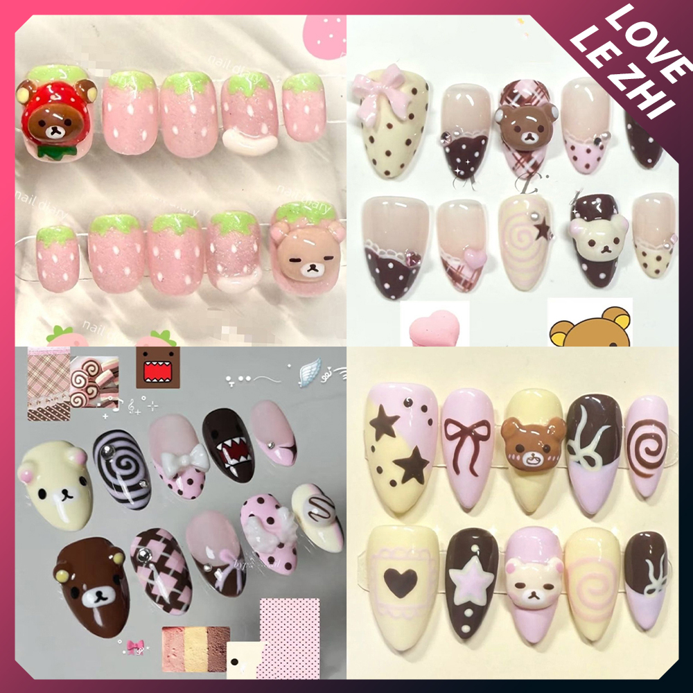 10Pcs Cartoon Kawaii Anime Ril – обзор и цена Nail Art Strawberry