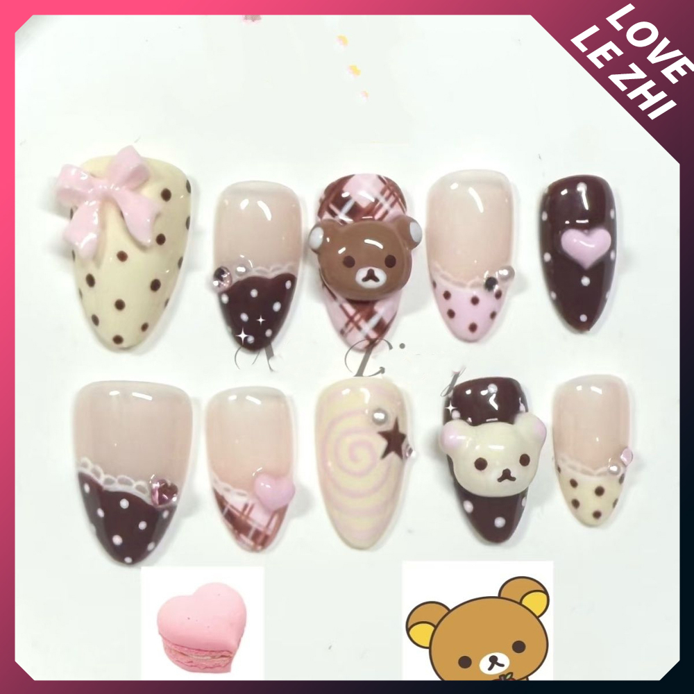 10Pcs Cartoon Kawaii Anime Ril – обзор и цена Nail Art Strawberry