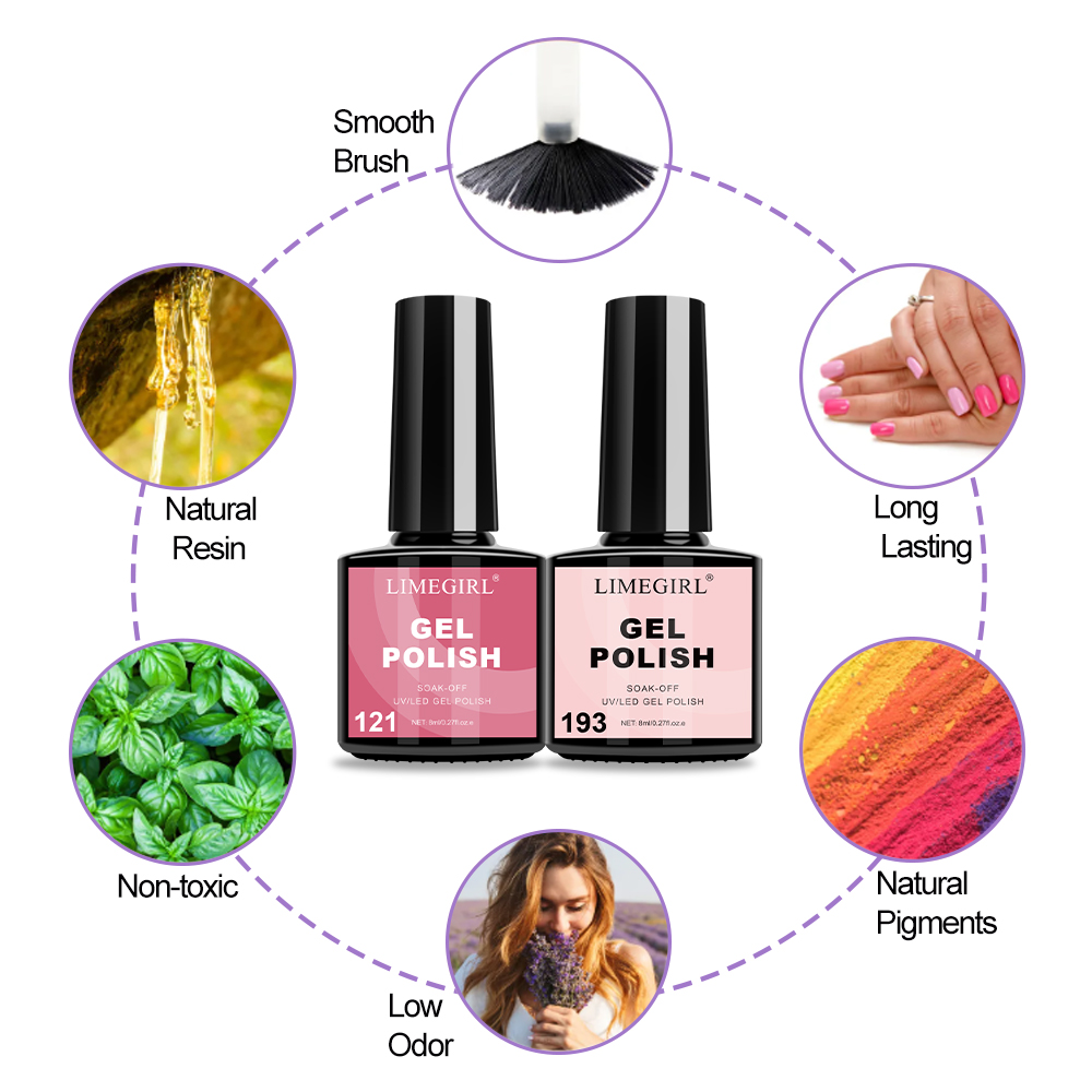 Limegirl Nail Gel Polish Set w – обзор и цена Gel Top Coat