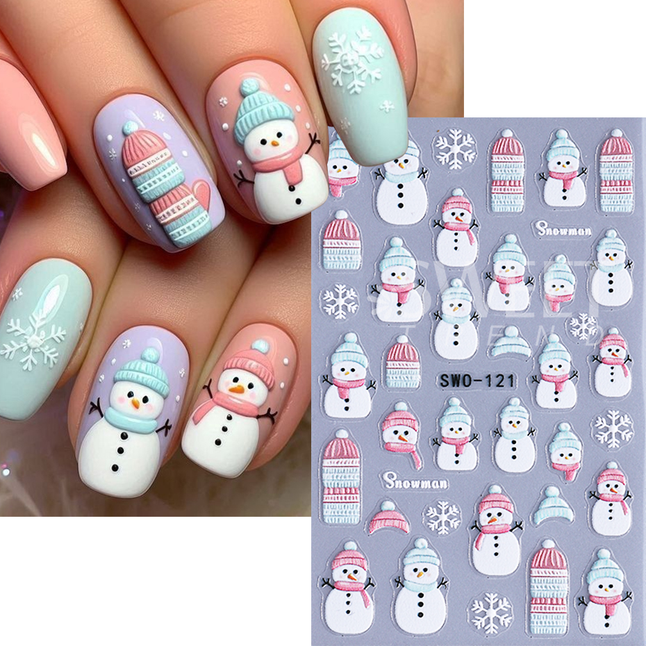 3pcs Embossed Christmas Nail S – обзор и цена Nail Art Xmas Design