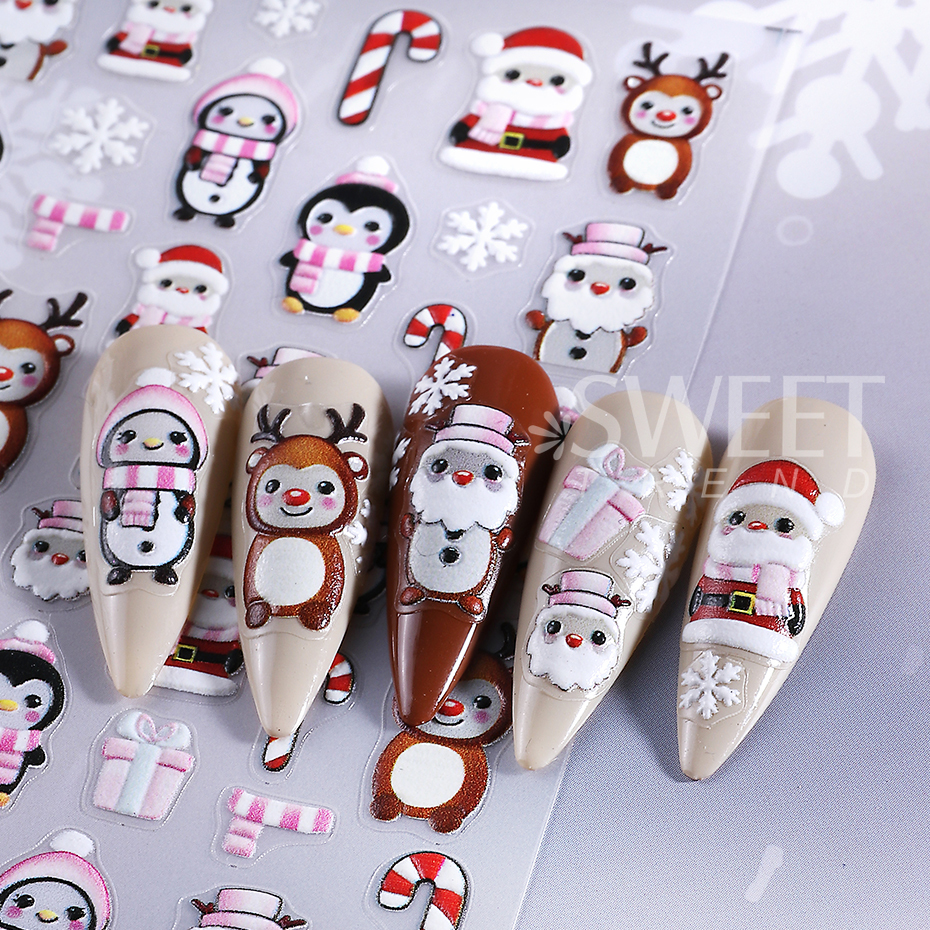 3pcs Embossed Christmas Nail S – обзор и цена Nail Art Xmas Design
