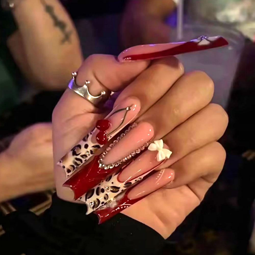 24pcs Wearable Press on Nails  – обзор и цена Nail Art Leopard