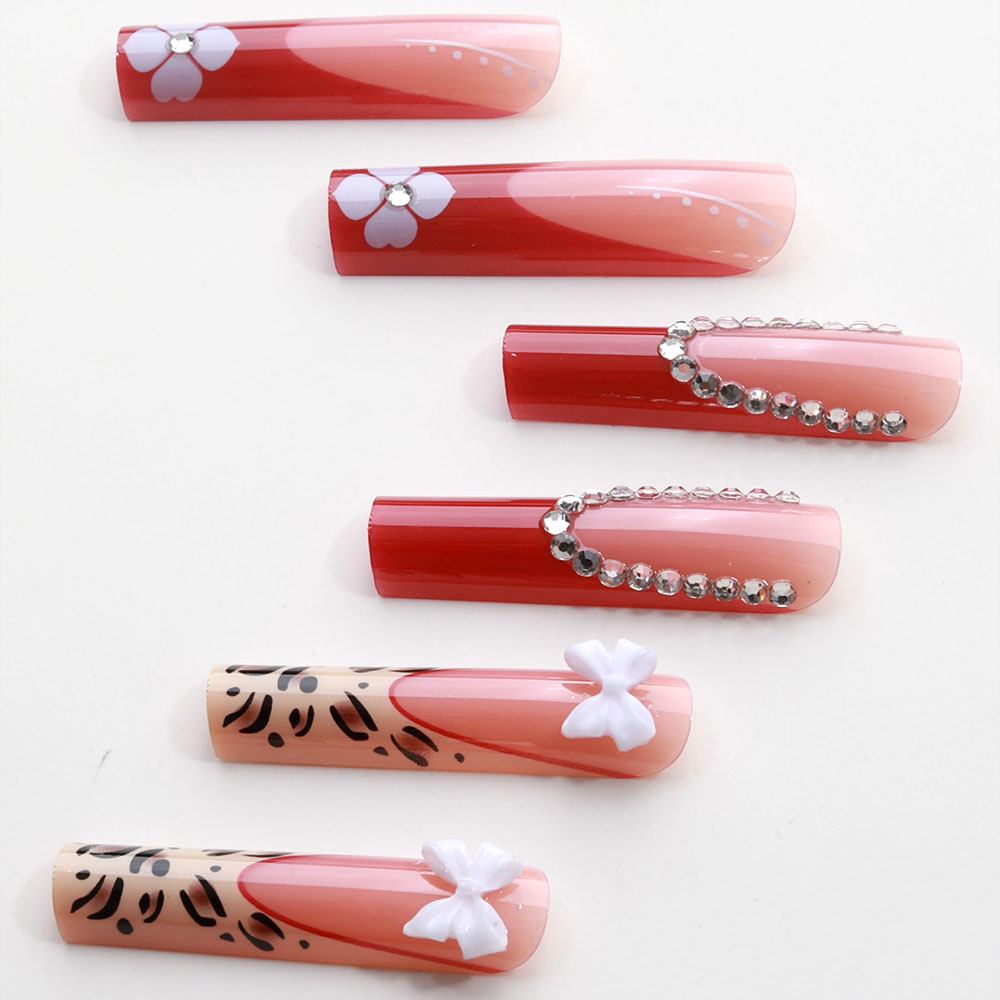 24pcs Wearable Press on Nails  – обзор и цена Nail Art Leopard