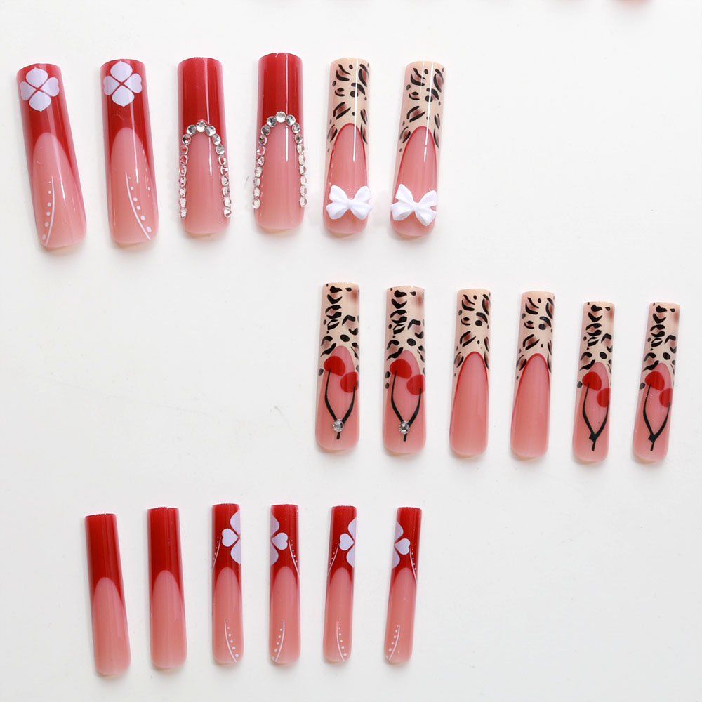 24pcs Wearable Press on Nails  – обзор и цена Nail Art Leopard
