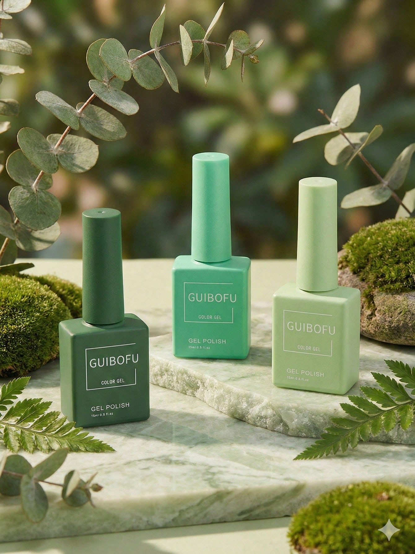 3Pcs/Set 15ml Forest Green Gel – обзор и цена Nail Art Emerald Green