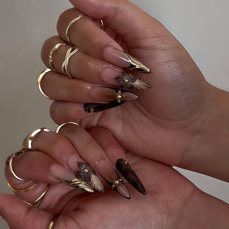 24pcs Red French Press on Nail – обзор и цена Nail Art Leopard
