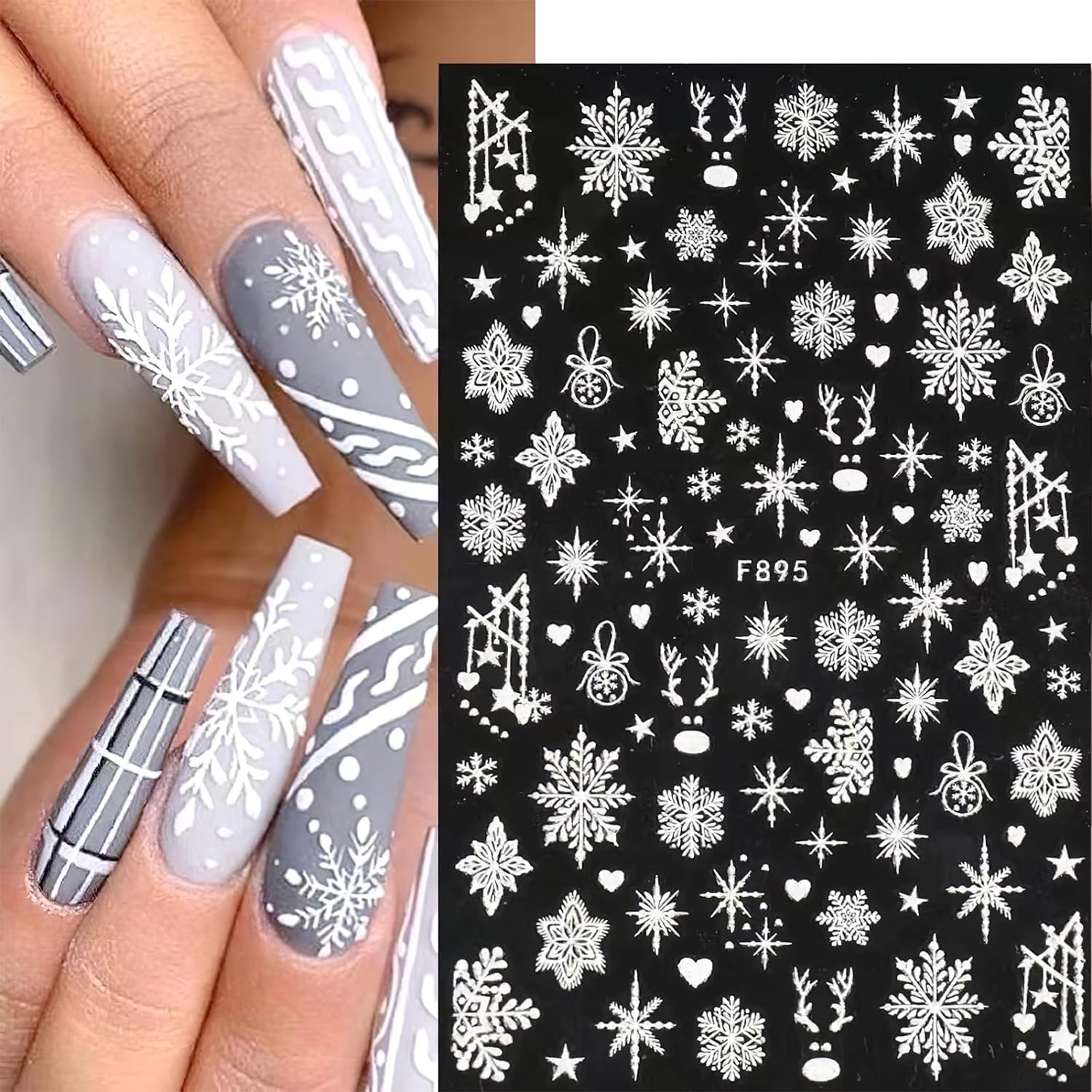 3D Snowflake Nail Art Decals W – обзор и цена Nail Art Xmas Design