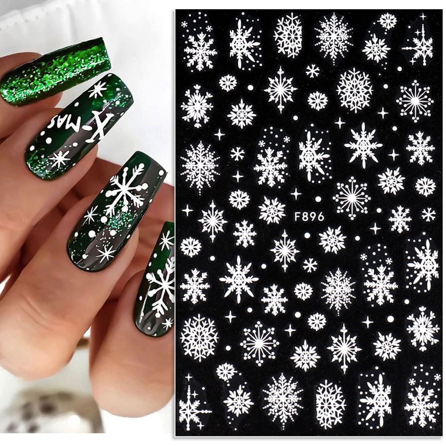 3D Snowflake Nail Art Decals W – обзор и цена Nail Art Xmas Design