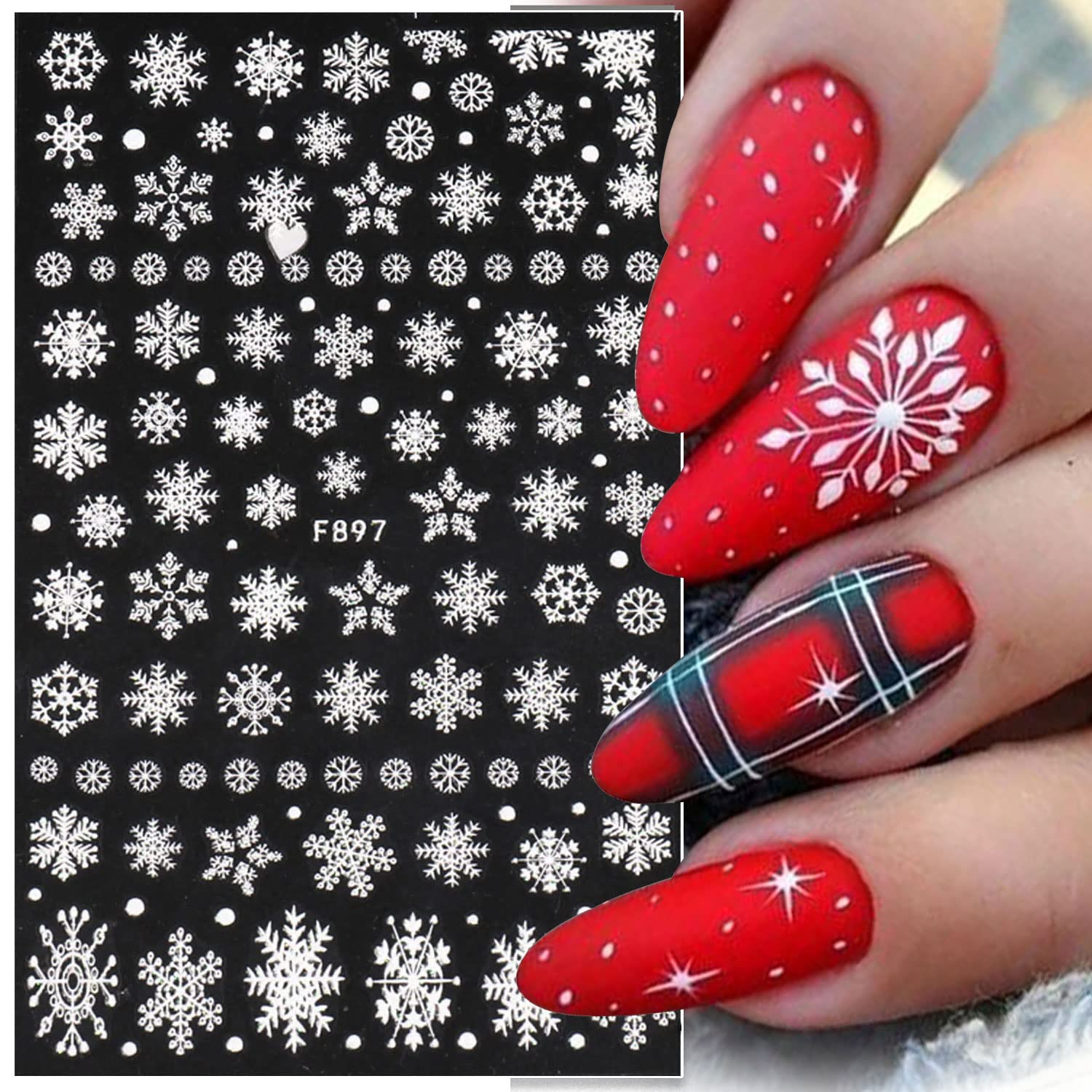 3D Snowflake Nail Art Decals W – обзор и цена Nail Art Xmas Design