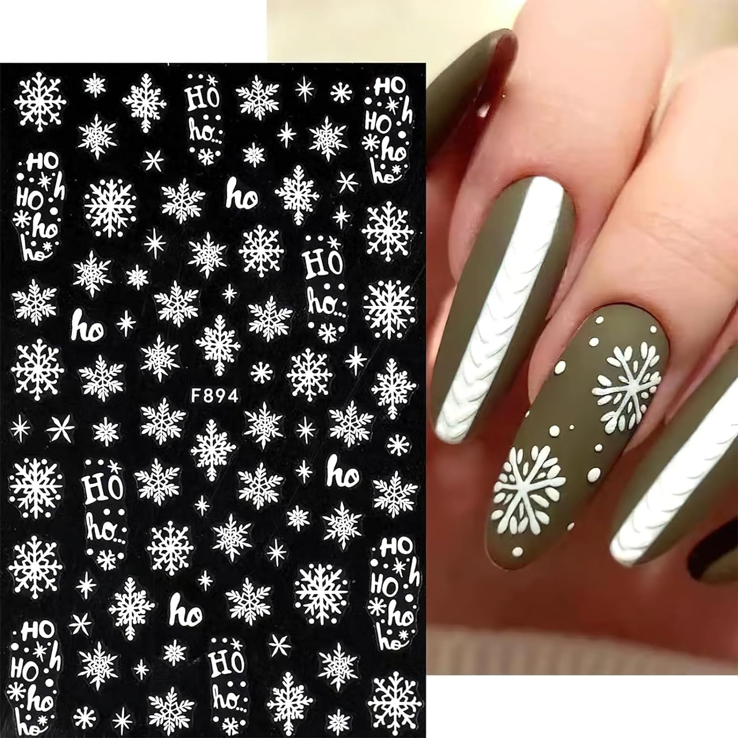 3D Snowflake Nail Art Decals W – обзор и цена Nail Art Xmas Design