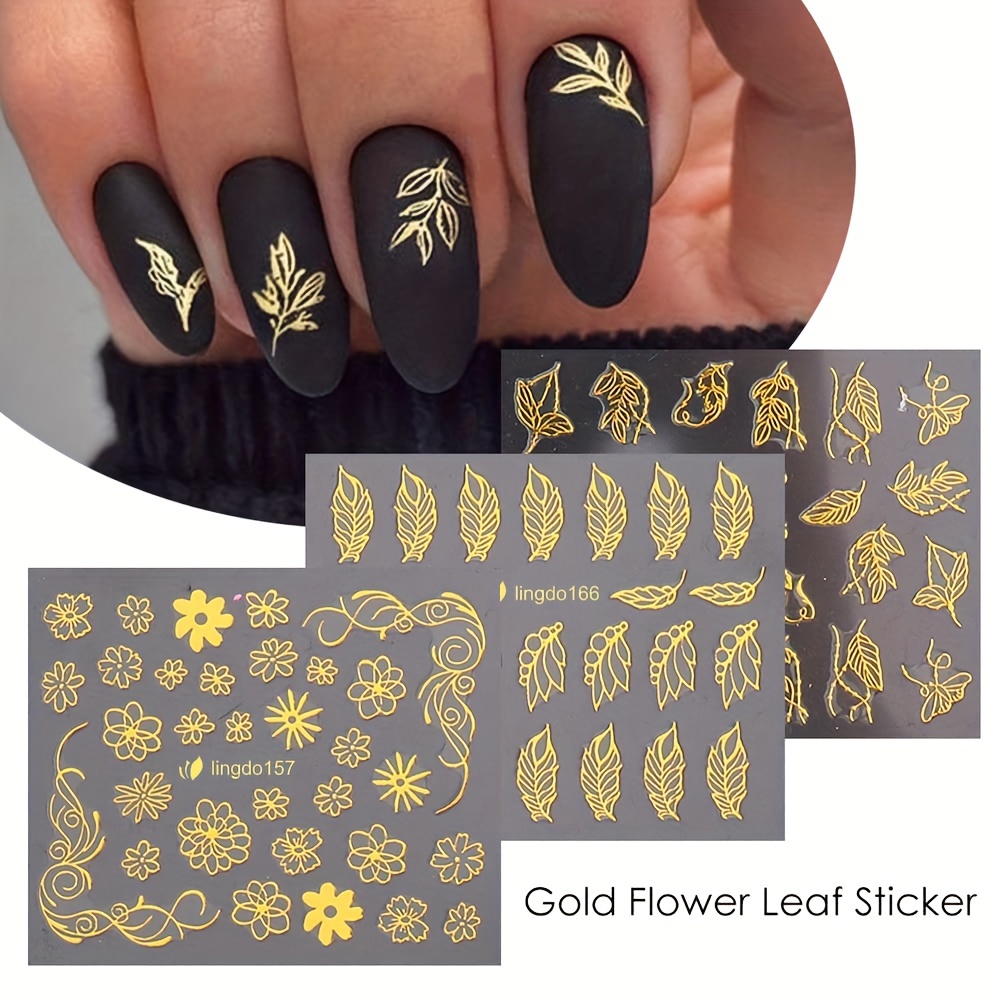 30 Sheets Gold Flowers Nail St – обзор и цена Nail Art Leopard