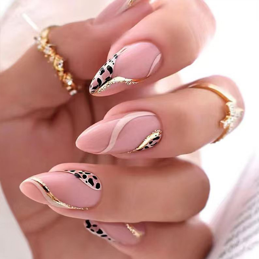 Medium fake nails for women gi – обзор и цена Nail Art Leopard