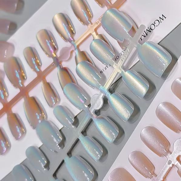 30Pcs Short Press On Nails Aur – обзор и цена Nail Art Full Cat Eye