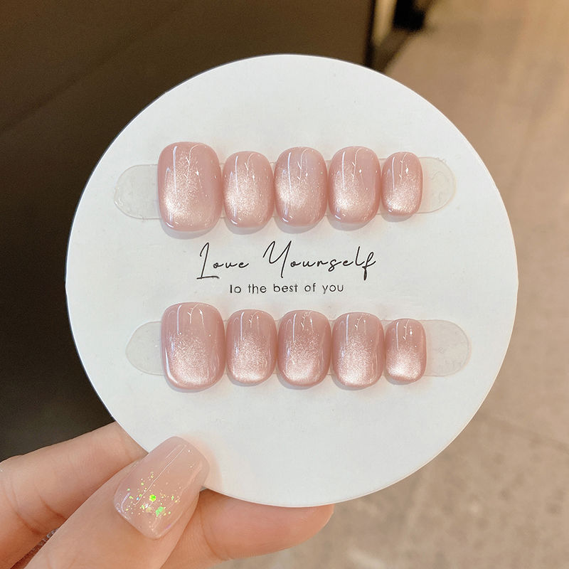 10Pcs Pink Cat Eye Handmade Sh – обзор и цена Nail Art Full Cat Eye