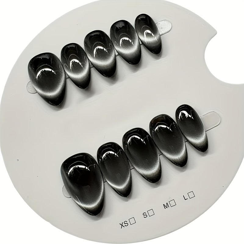 10Pcs Handmade Cat Eye Press O – обзор и цена Nail Art Full Cat Eye